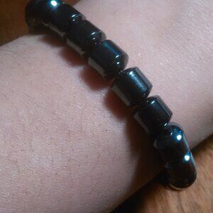 Hematite Tumble Bead Stretch Bracelet